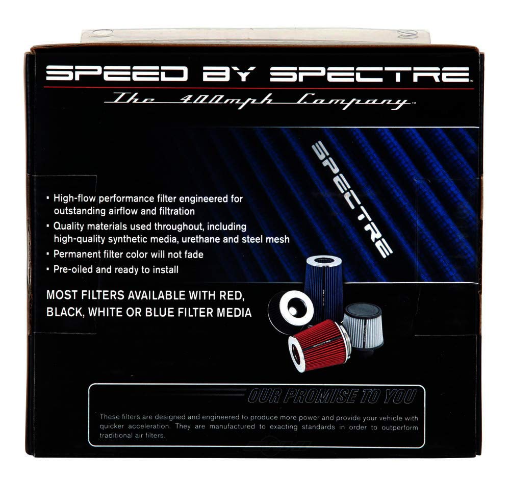 SPECTRE 8136 Spectre Performance Universal Clamp-On Air Filter: High Performance,Washable Filter: Round Tapered; 3 in/3.5 in/4 in Flange ID; 6.719 in (171mm) H; 6 in (152mm) Base; 4.75 in (121mm) Top,SPE-8136,Blue