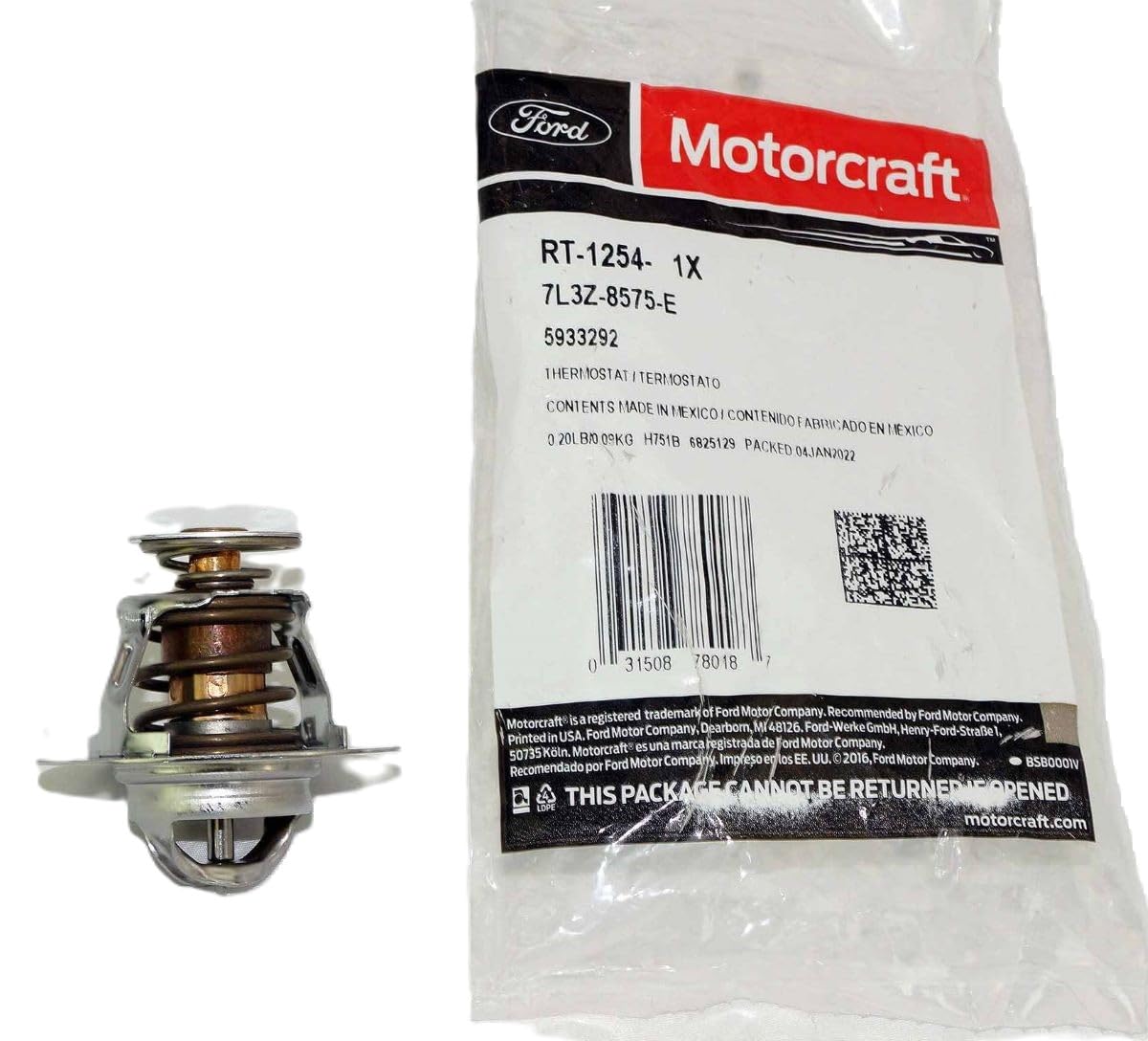 Motorcraft RT1254 Thermostat Assembly