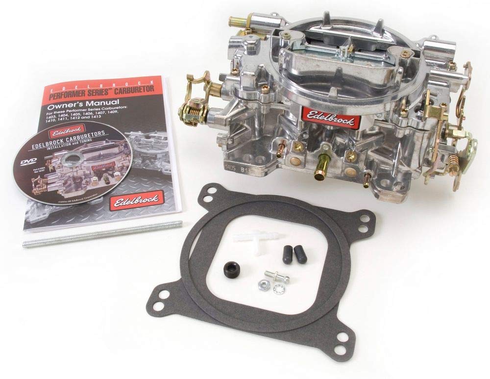 EDELBROCK 1404 Edelbrock 1404 Performer Series 550 CFM Square Bore 4-Barrel Air Valve Secondary Manual Choke New Carburetor