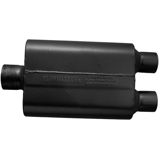FLOWMASTER 80430402 Flowmaster 80430402 40 Series Muffler 409S - 3.00 Center In and 2.50 Dual Out - Aggressive Sound