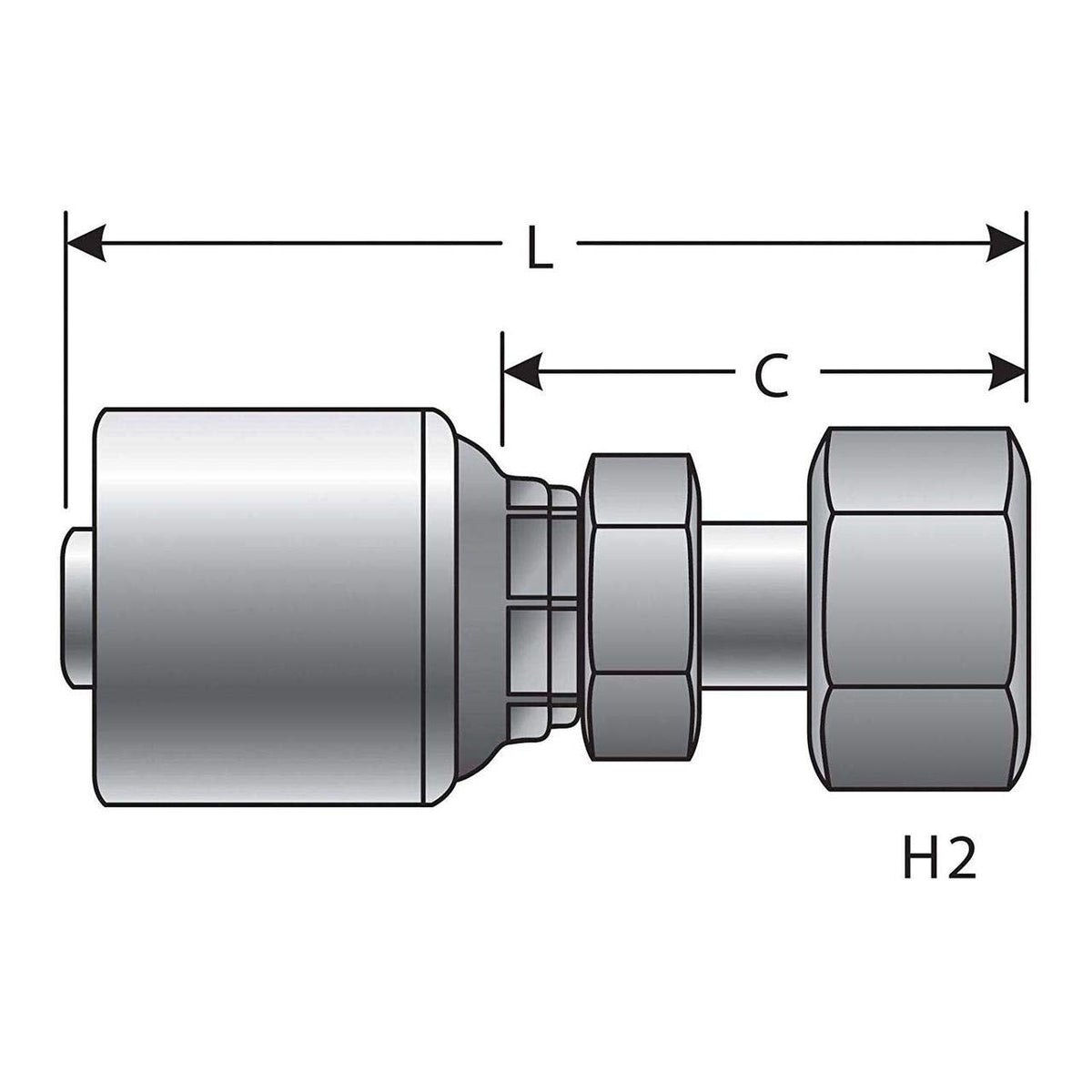 Gates G25645-0612 HYDRAULIC COUPLING-MEGACRIMP