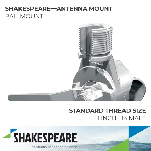 SHAKESPEARE 4190 Shakespeare 4190 Ratchet Rail Mount Medium, Silver