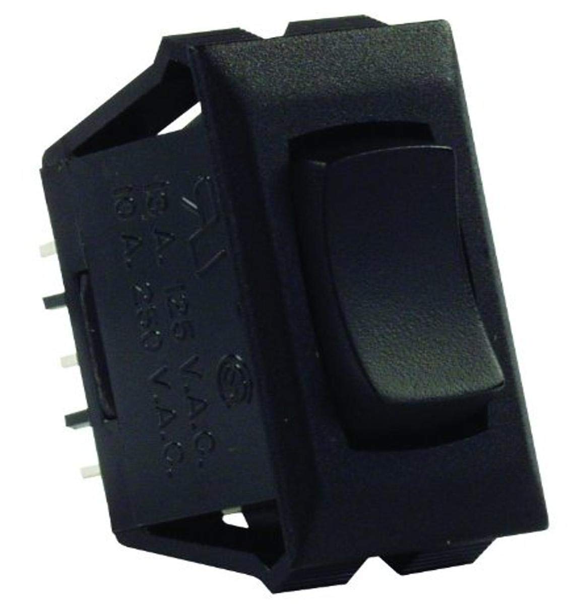 JR PRODUCTS 12675 JR Products 12675 Black SPDT Mom-On/Off/Mom-On Switch