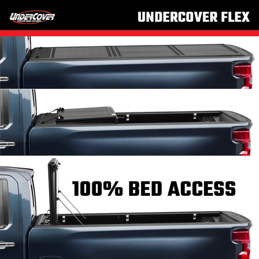 UNDERCOVER FX21000 RealTruck UnderCover Flex Hard Folding Truck Bed Tonneau Cover | FX21000 | Fits 1997 - 2004 Ford F-150 6' 7" Bed (78.8")