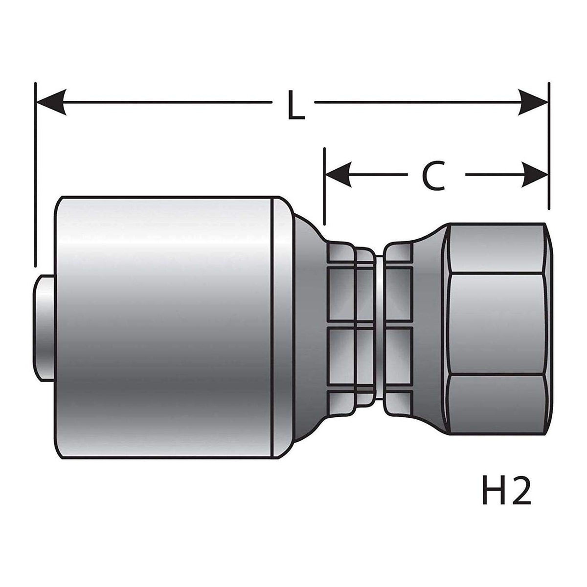 Gates G25830-0608 HYDRAULIC COUPLING-MEGACRIMP