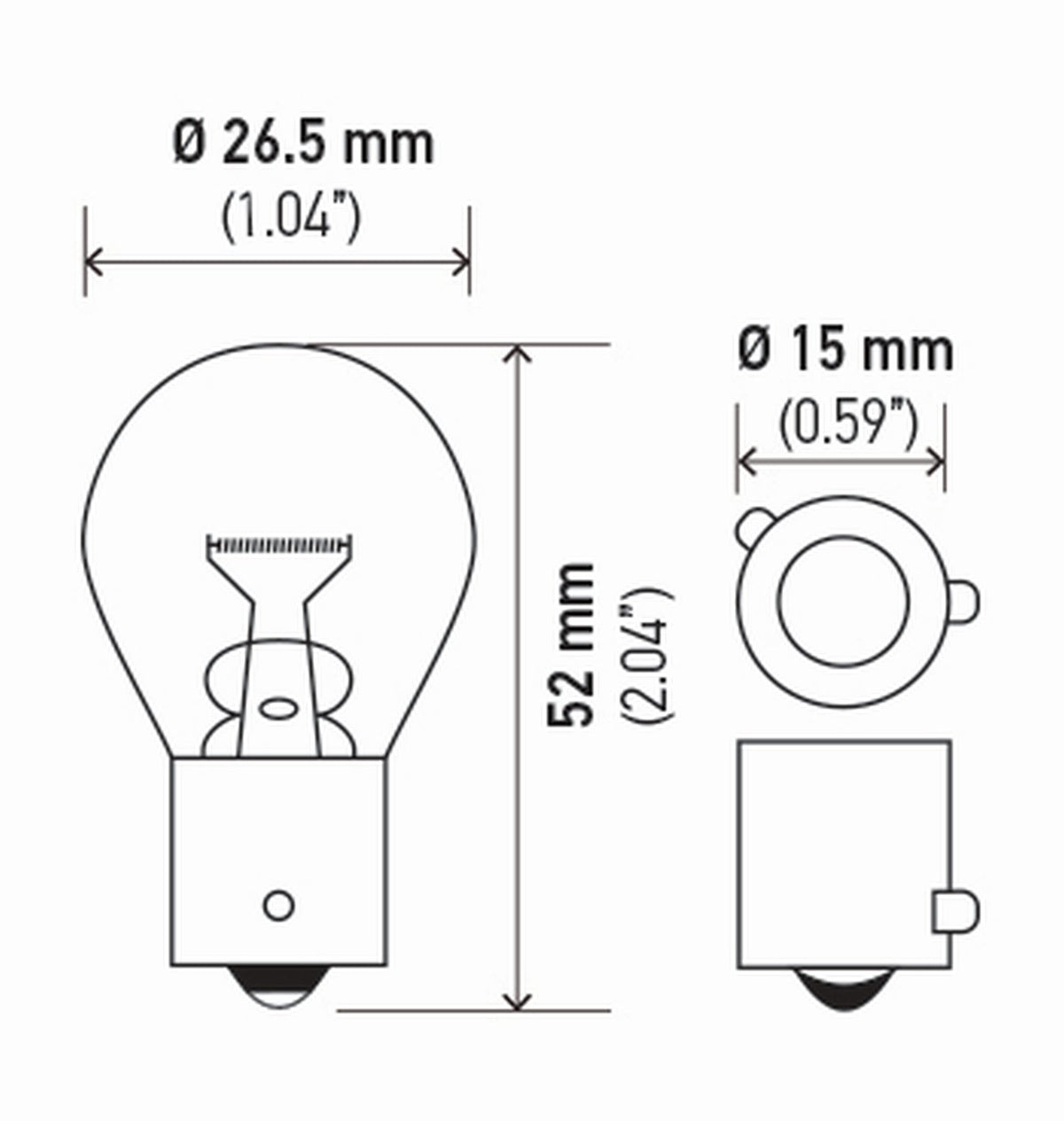 Hella 7507TB BULB 7507 12V 21W BAU15S S8 NAMBER (2