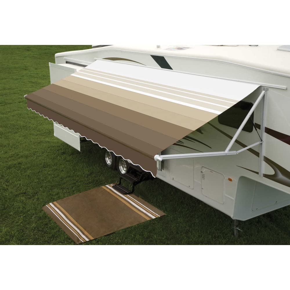 DOMETIC 8952002.400BL Dometic 9100 Power Awning - Standard Hardware with Bottom Wire Exit - Polar White Awning with Soft Grip Handles, and Cast Aluminium Safety Latches