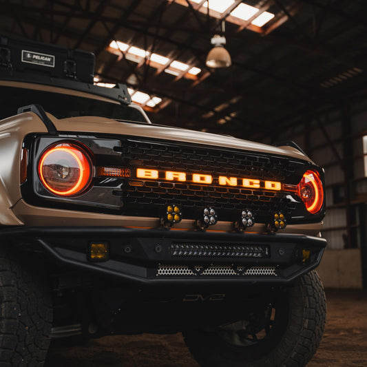 PUTCO 92852 Putco Luminix LED Grille Emblem, Fits 2021-2027 Ford Bronco, w/Front Camera - Amber & White