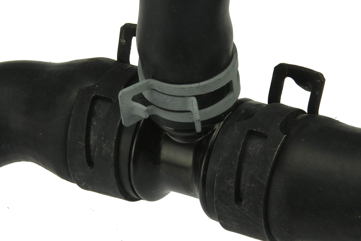 URO Parts 95510632350-PRM Cooling Hose, With metal hose connector vs OE