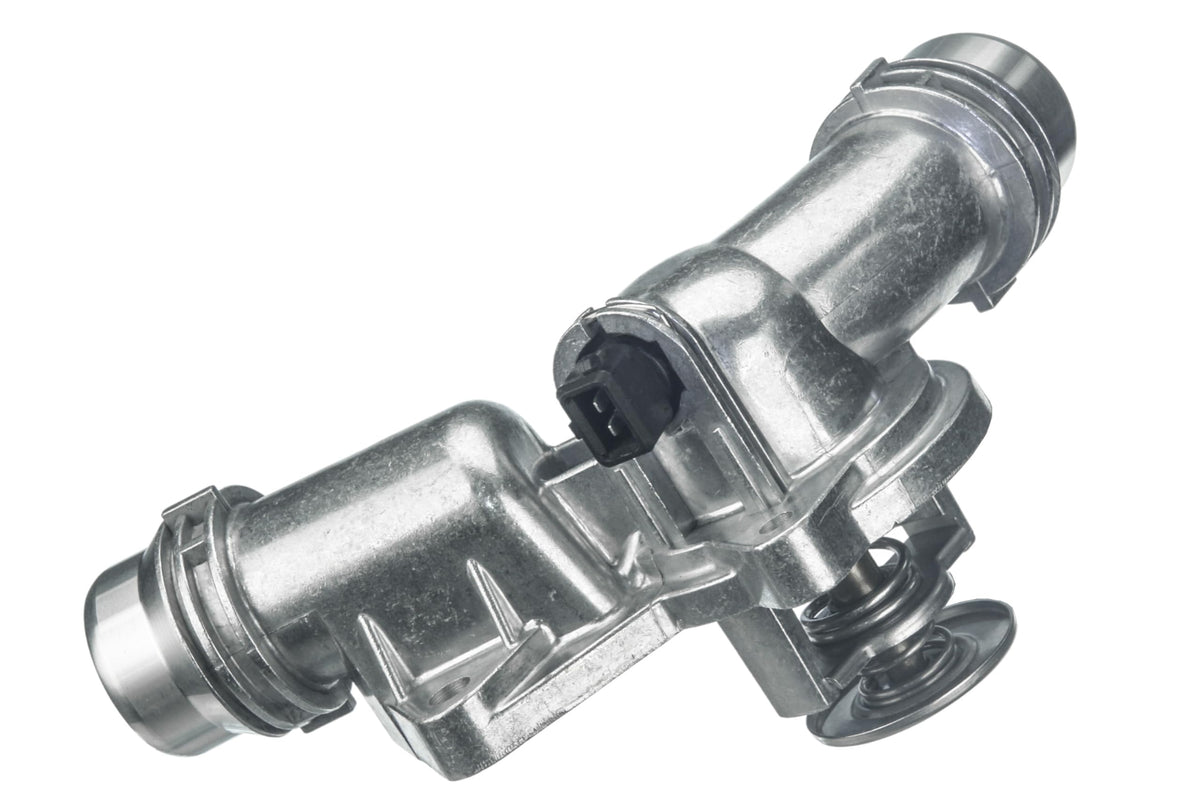 URO Parts 11537509227PRM Thermostat Assembly, Aluminum Housing vs OEM