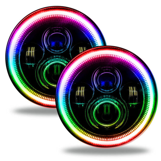 Oracle 5769J-332 ORACLE Lighting 5769J-332 Pair of 7 Inch Dynamic ColorSHIFT High Powered LED Headlights - Replacement Headlight for Any Vehicle with 7 Inch Sealed Beam Lamps