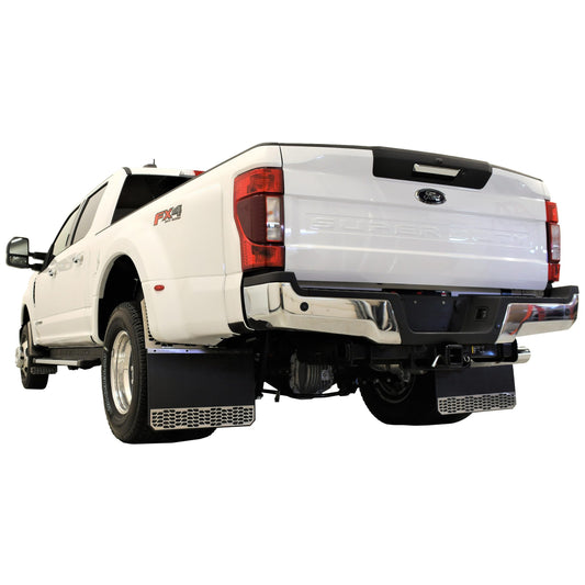 PUTCO 78000 Putco Polished Stainless Steel HEX Steel Mud Skins - Front Pair - Fits Chevy Silverado 1500 / GMC Sierra 1500 / Dodge Ram Truck 1500 2014-2025