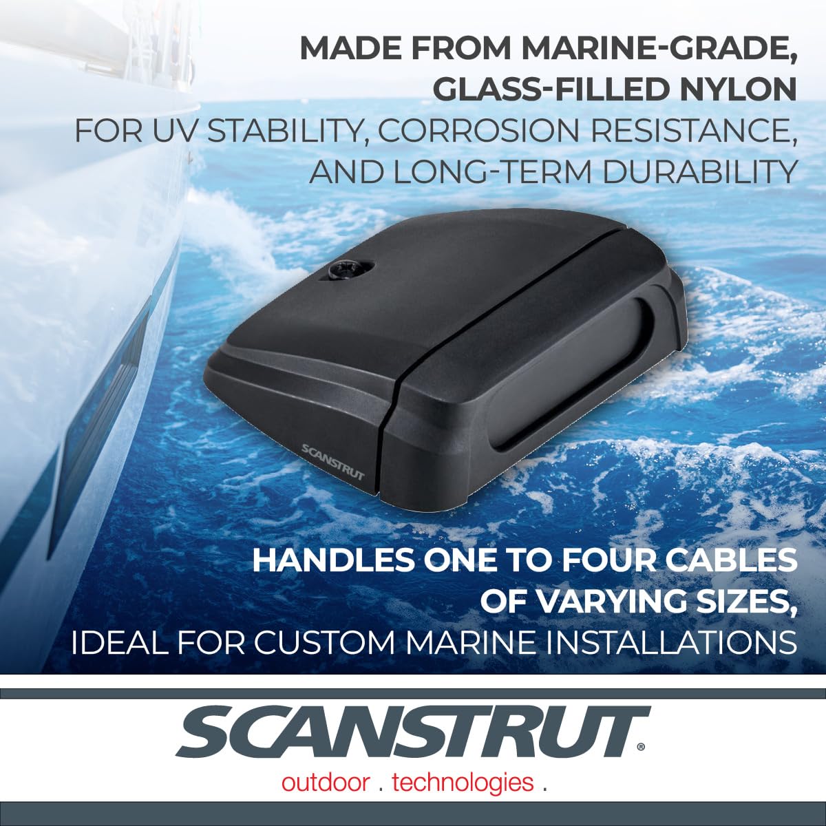 SCANSTRUT DS-H-MULTI-BLK Scanstrut DS-H-Multi-BLK Horizontal Multi Cable Seal – Black
