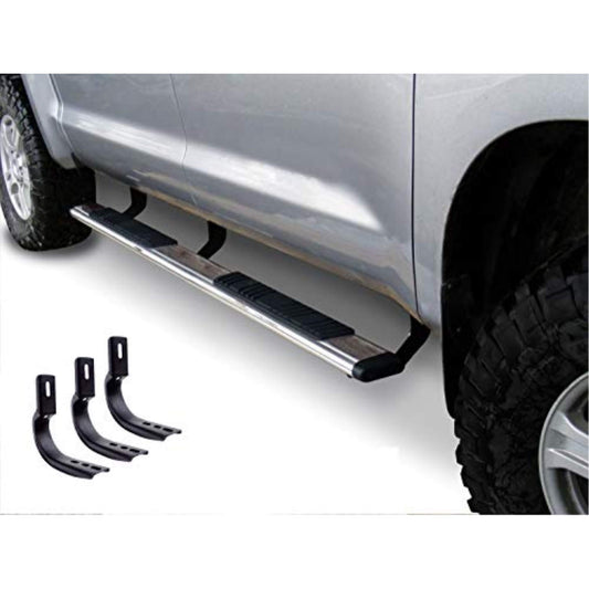 GO RHINO 685451687PS Go Rhino 5" OE Xtreme Low Profile Sidesteps & Brackets | Stainless Steel, Polished | 685451687PS | Fits 2020-2024 Jeep Gladiator JT, 4-Door