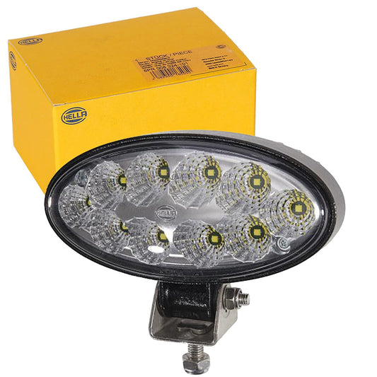HELLA 996486011 Hella 1GB 996 486-011 LED-Worklight - Oval 90 Gen. II - 12/24V - 5000lm - Bolted/mounting - Swivelling Mounting Bracket - Long-range illumination - Plug: DEUTSCH plug