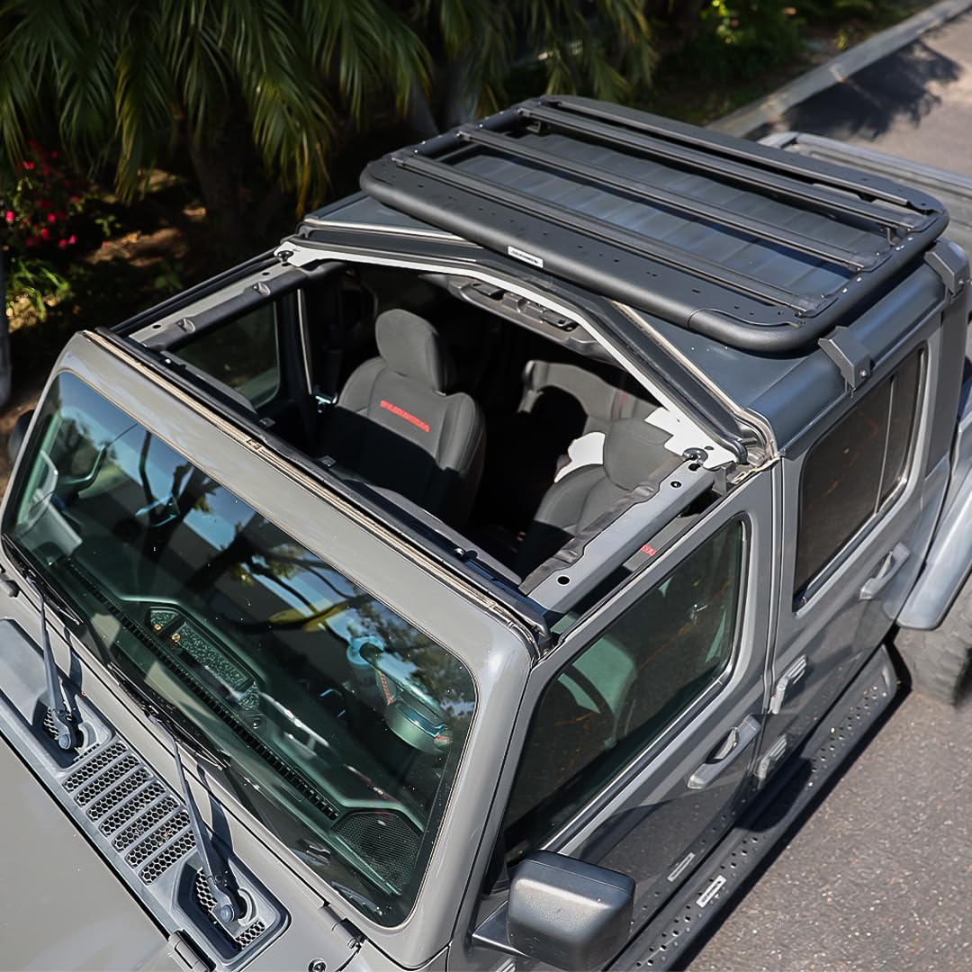 GO RHINO 5935035T Go Rhino SRM 500 Flat Platform Roof Rack & Clamps | Aluminum, Textured Black, L: 35" x W: 40" | 5935035T | Mounts to Most Cross Bars