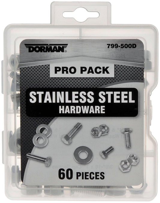 DORMAN 799-500D Dorman 799-500D: Pro Pack Stainless Steel Hardware - 60 Pieces