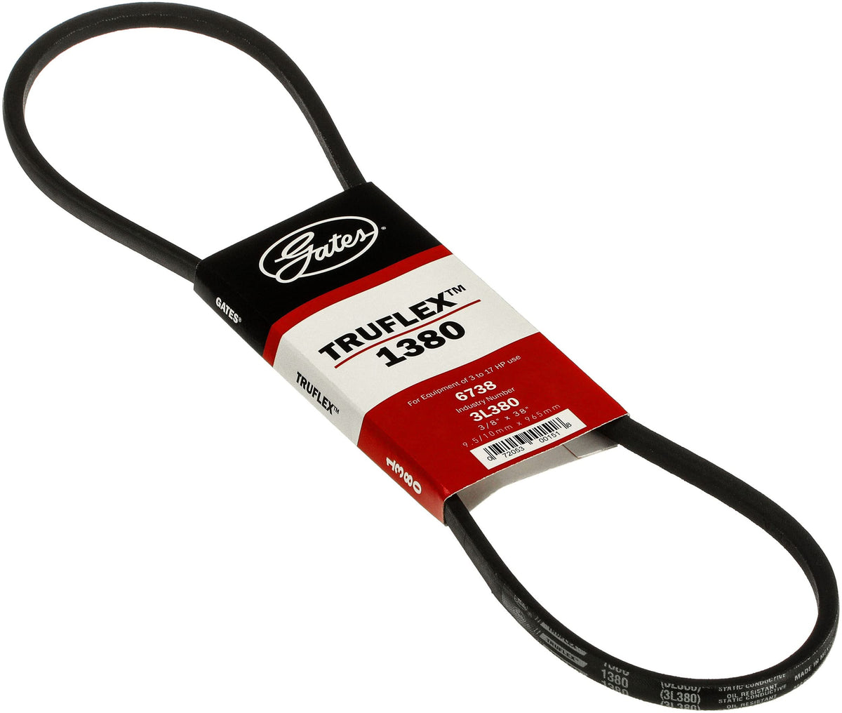 Gates 1380 Truflex FHP Low Horse-Power V-Belt