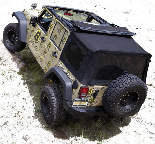 BESTOP 54823-17 Bestop Supertop Black Twill 5482317 for Jeep Wrangler JK 4-Door 2007-2018