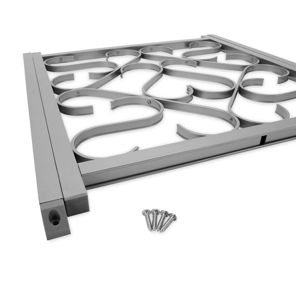 CAMCO 43991 Camco Deluxe Aluminum RV Screen Door Grille - Adds a Sturdy Feel to the RV Door & Provides Protection & Added Security - Adjusts from 20-inches to 32-inches Wide - 43991