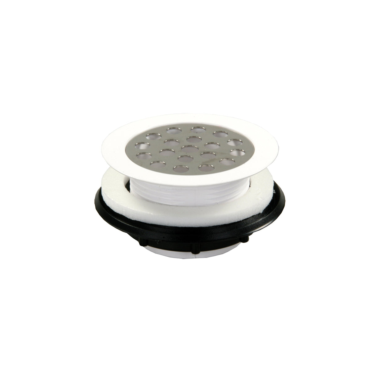 JR PRODUCTS 95155 JR Products 95155 Shower Strainer with Grid - White