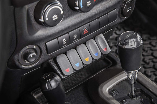 RUGGED RIDGE 17235.54 Rugged Ridge Switch Pod Panel for Jeep Wrangler JK/JKU – Thermoplastic Olefin (TPO), Black – 17235.54 – Fits 2011-2018 Jeep Wrangler JK/JKU