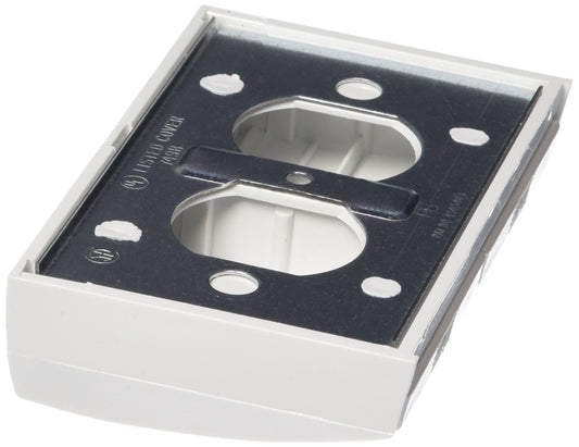 RV DESIGNER E365 RV Designer E365 - Weatherproof Dual AC Outlet Snap Cover Plate Only, White