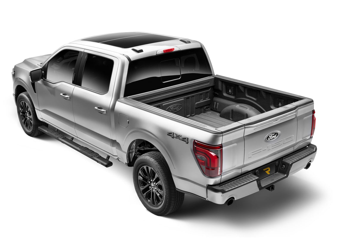 GO RHINO 105415587T RealTruck 5" Oval 1000 Series Sidesteps & Brackets | Galvanized Steel, Textured Black | 105415587T | Fits 2015-2026 Ford F-150 Super Crew Pickup