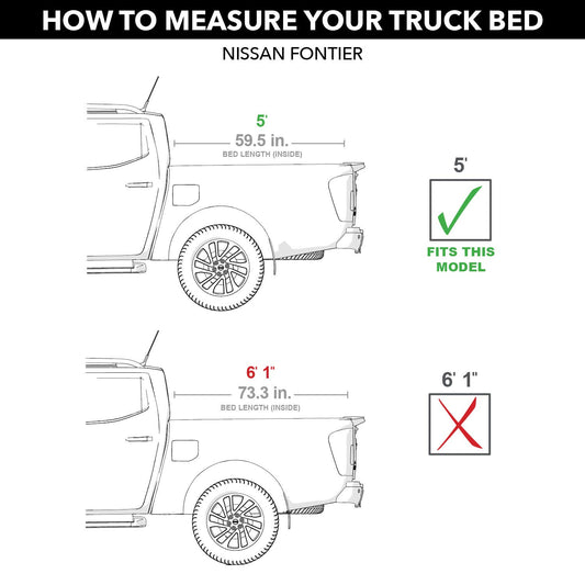 RealTruck T-80731 RealTruck Retrax RetraxPRO XR Retractable Truck Bed Tonneau Cover – T-80731 – Fits 2022 - 2025 Nissan Frontier Crew Cab Bed (w/ or w/o Utilitrack) 5' Bed (59.5")