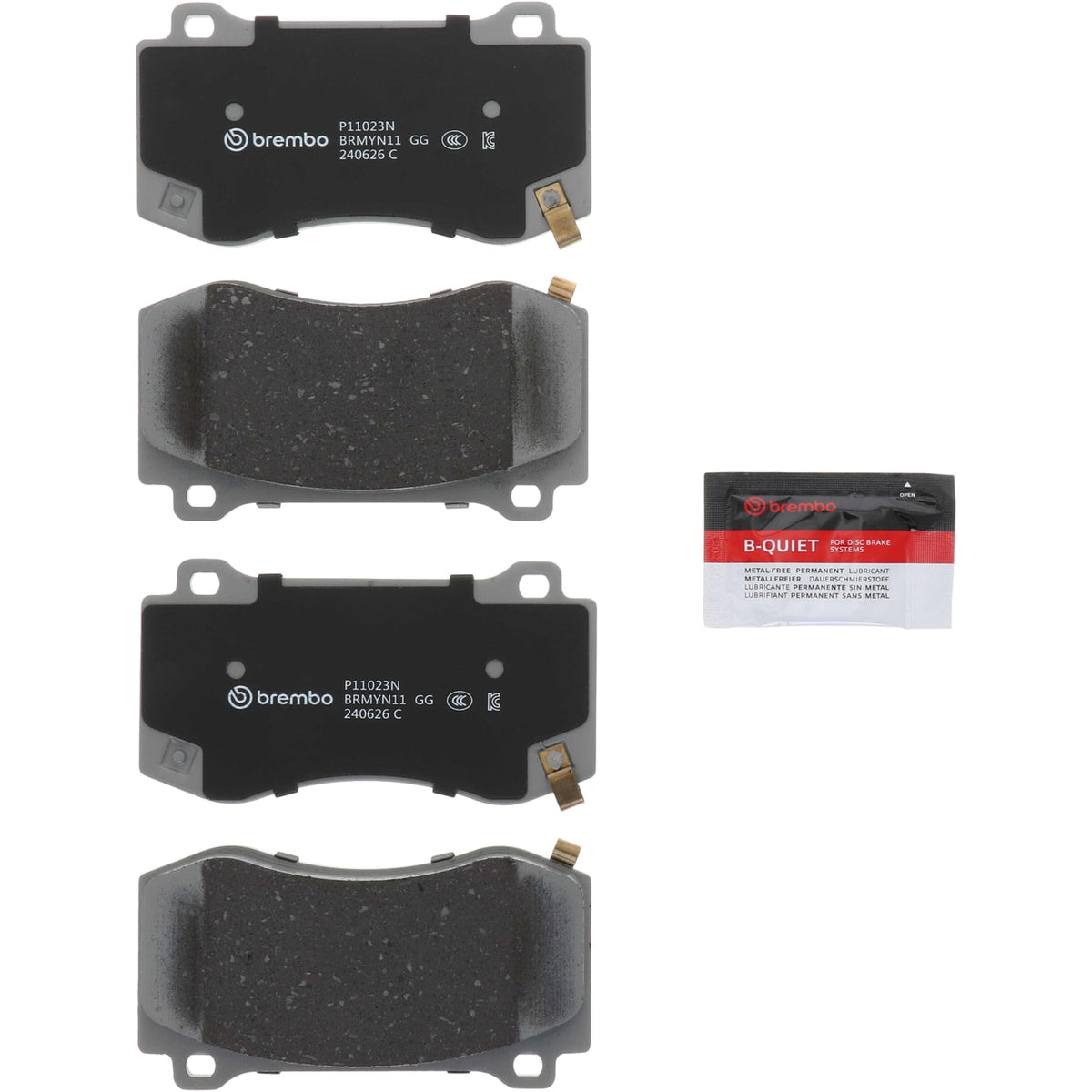 BREMBO P11023N Brembo P11023N Premium Ceramic Front Disc Brake Pad Set CHRYSLER/DODGE/JEEP OE# 68002193AA