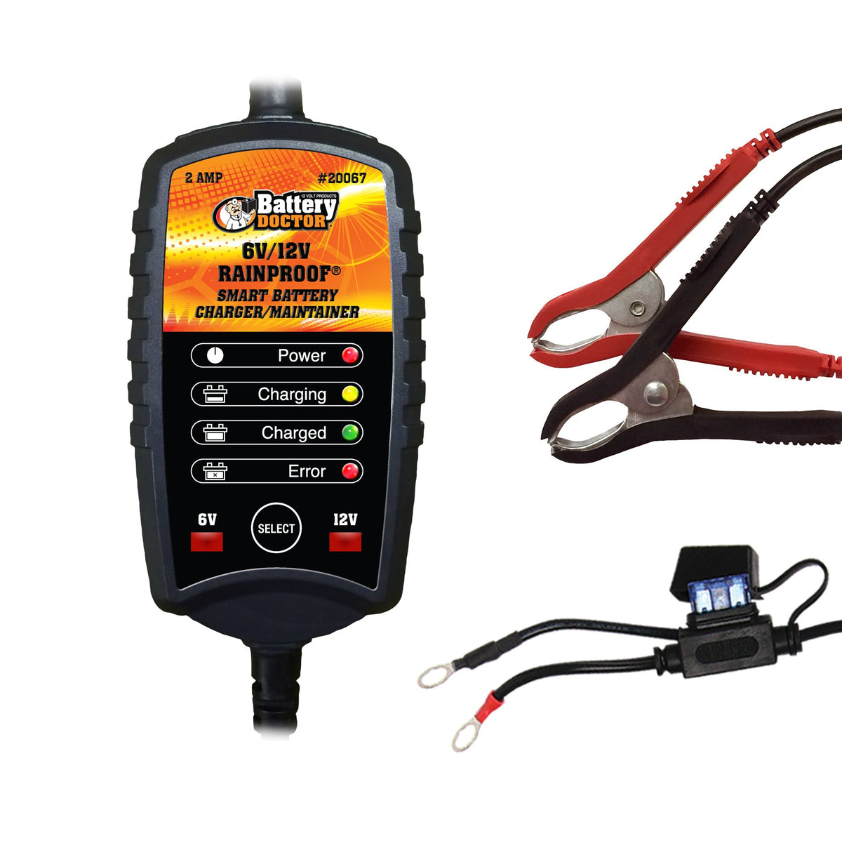 Wirthco 20067 Battery Doctor Black CEC Certified Rainproof