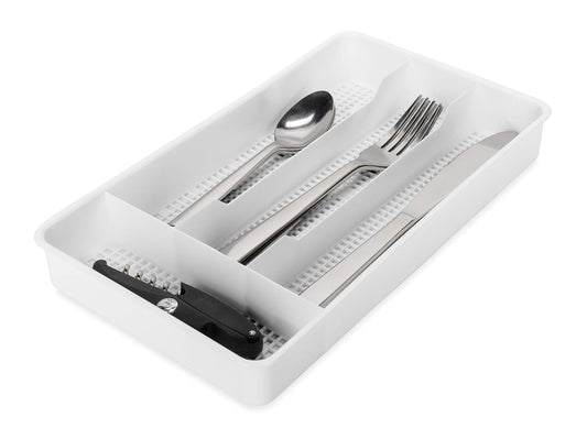 CAMCO 43508 Camco 43508 Cutlery Tray - Designed for RV and Compact Kitchen Drawers - Easily Organize and Store Kitchen Flatware - White