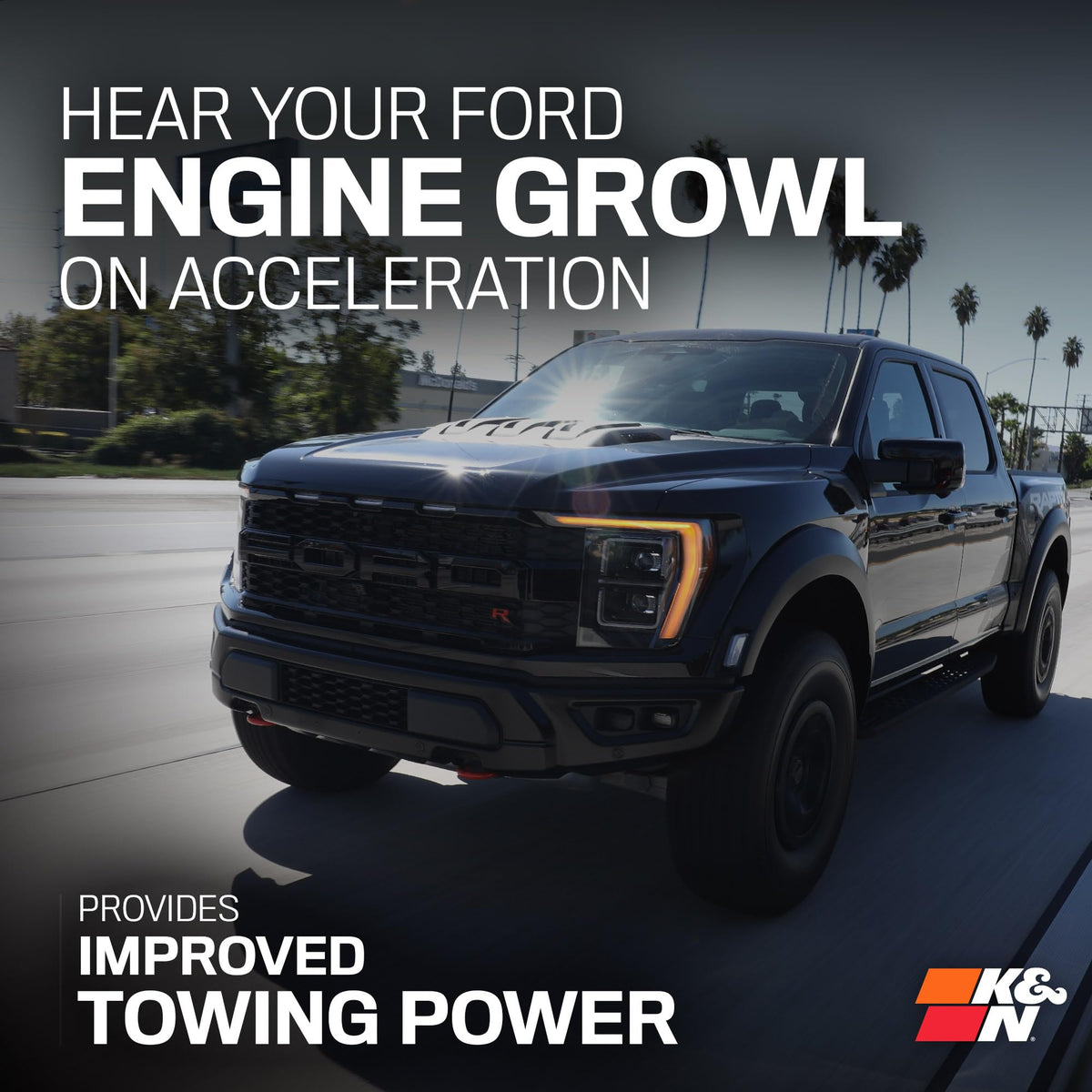 K&N FILTER 63-2624 K&N Cold Air Intake System: High-Flow Air Filter, Increase Performance & Towing: Compatible with 2023-2024 Ford: F150 Raptor, F150 Raptor R, 63-2624