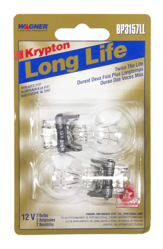 WAGNER BP3157LL Wagner Lighting BP3157LL Long Life Multi-Purpose Light Bulb Card of 2