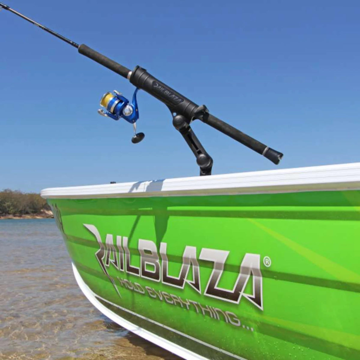 RAILBLAZA 02-4140-11 RAILBLAZA Fishing Rod Holder Extender for Boats, Kayaks, Inflatable Dinghy, and More