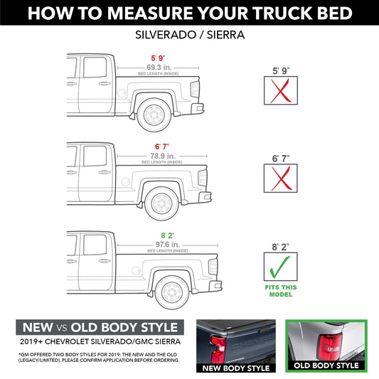 UNDERCOVER AX12025 RealTruck UnderCover ArmorFlex Hard Folding Truck Bed Tonneau Cover | AX12025 | Fits 2014 - 2019 Chevy/GMC Silverado/Sierra 2500/3500HD (Legacy/Limited Body Style) 8' 2" Bed (97.8")