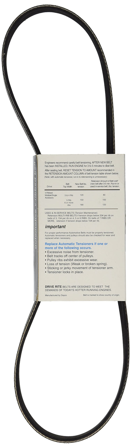 Dayco 5050370DR Serpentine Belt