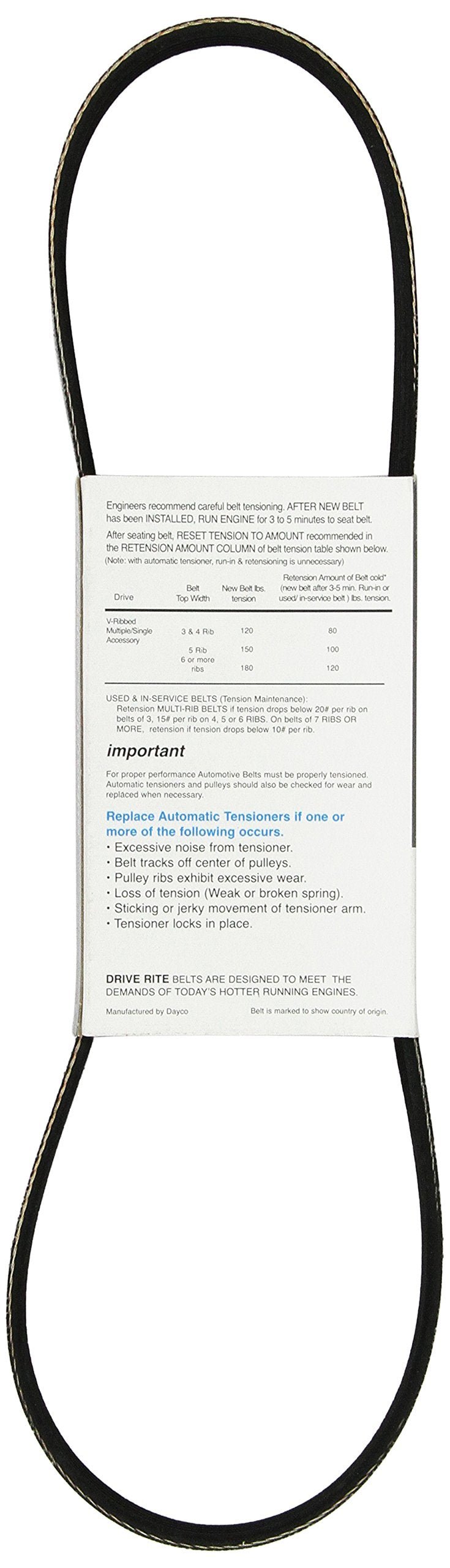 Dayco 5050340DR Serpentine Belt