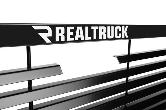 BACKRACK 12800 RealTruck BACKRACK Louvered Rack Frame Only | Black, No Drill | 12800 | Fits 2017-2020 Ford F-250/F-350/F-450 Super Duty; 2002-2025 Dodge RAM 1500/2500/3500; 2017-2020 Ford F-250/F-350/F-450 & Others