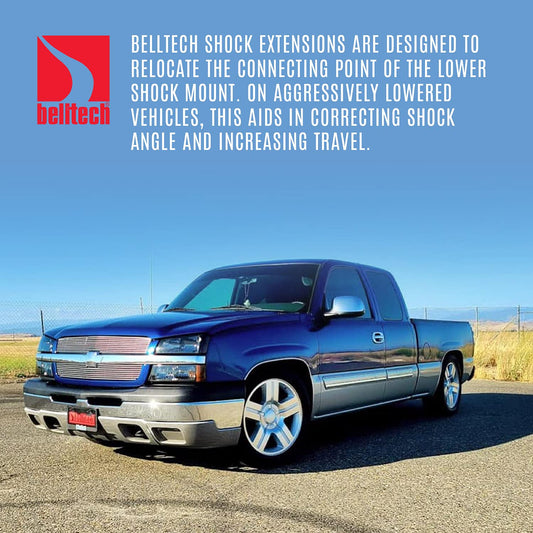 BELLTECH 6654 Belltech 6654 Lower Shock Extension Kit fits 99-06 Silverado Sierra 1500 all cabs