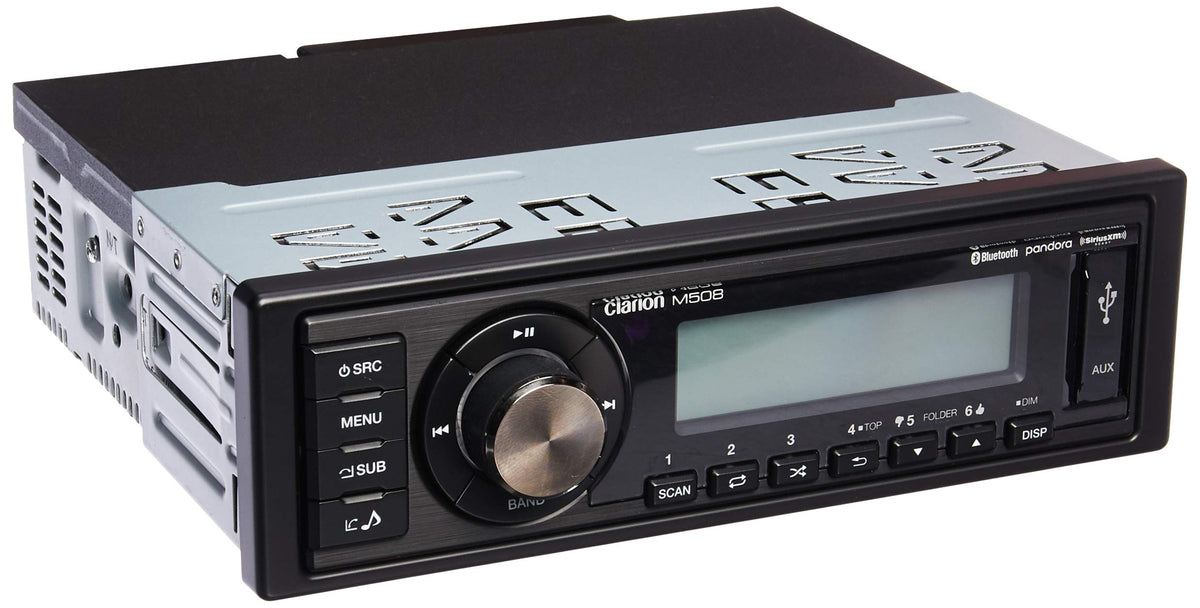 CLARION 010-03195-00 Clarion M508 Single-din in-Dash Marine-Grade Digital Media Receiver with Bluetooth Black