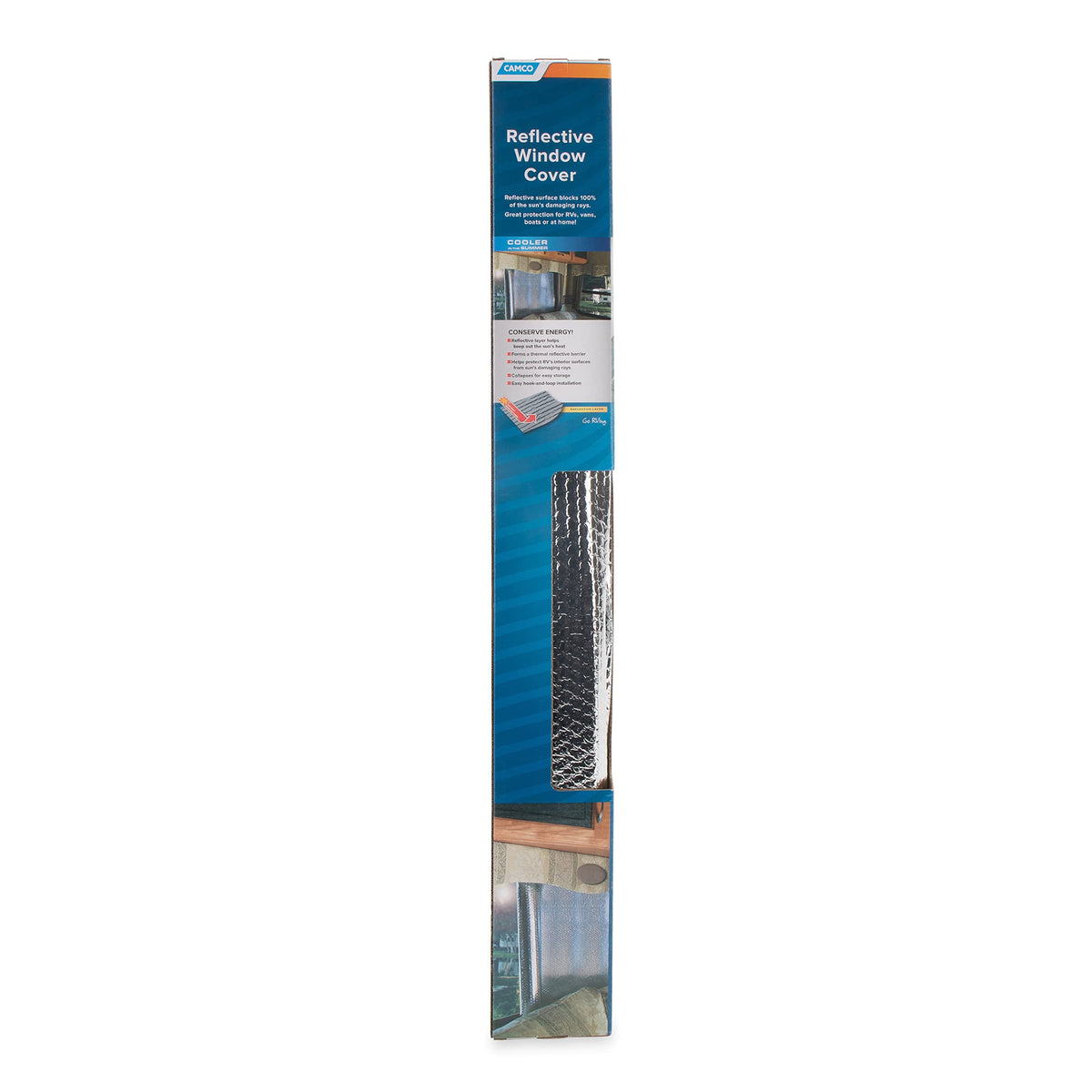 CAMCO 45164 Camco 45164 62" x 30" SunShield Reflective Window Cover
