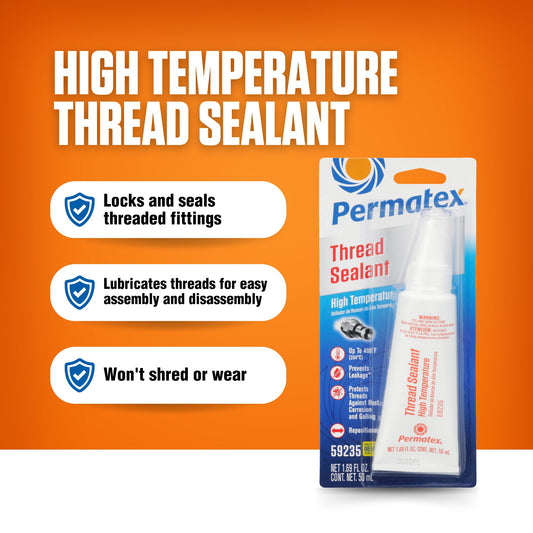 PERMATEX 59235 Permatex 59235 High Temperature Thread Sealant, 50 ml Tube