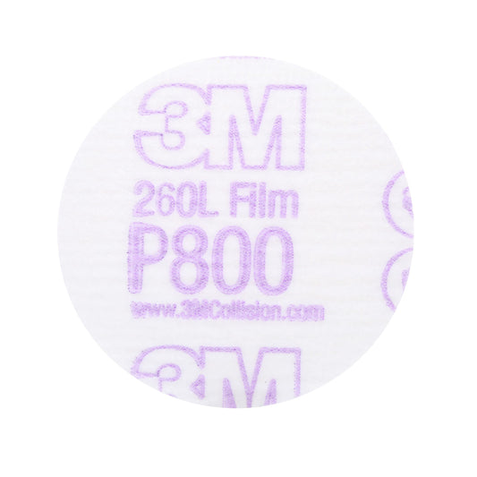 3M 00910 3M Hookit Finishing Film Abrasive Disc, 260L, 00910, 3 in, P800