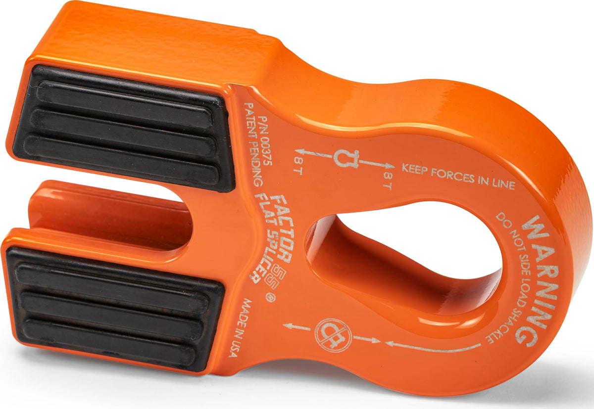 FACTOR 55 00375-07 Factor 55 Flat Splicer Low-Profile Design for Synthetic Rope, Fits Synthetic Rope up to 1/2" - Orange