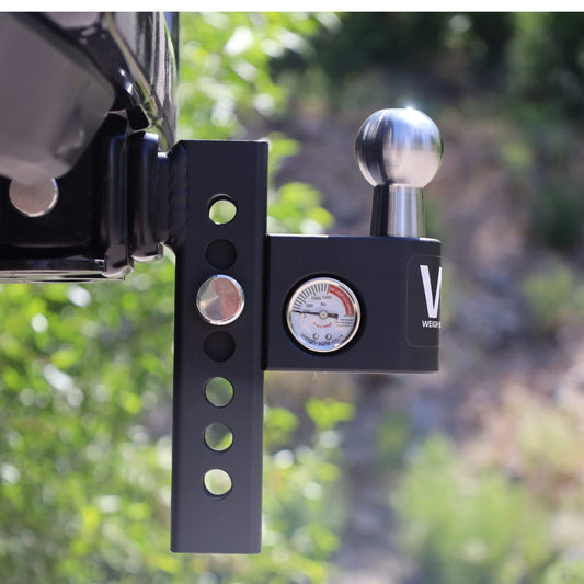 WEIGH SAFE AWS6-2 Weigh Safe Aero Hitch - Adjustable Trailer Hitch Ball Mount - 6" Drop Hitch for 2" Receiver - Premium Heavy Duty Steel Trailer Tow Hitch w/Built in Weight Scale for Anti Sway, 12,500 lbs GTW