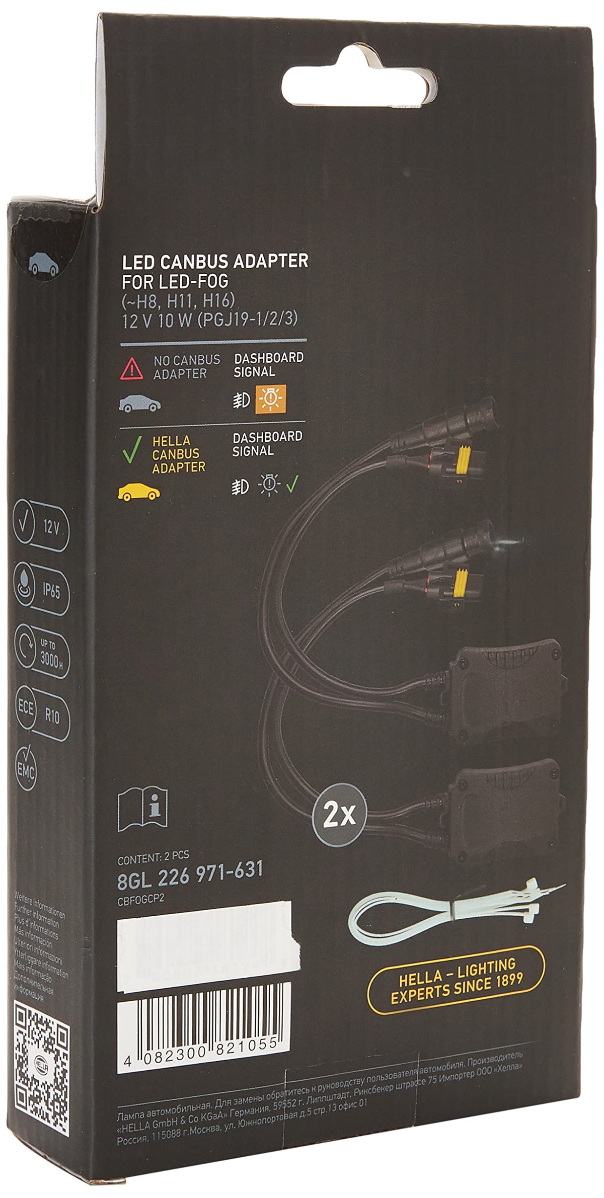 Hella 226971631 FOG-LED H11/H8/H16 CANBUS 12V 10W