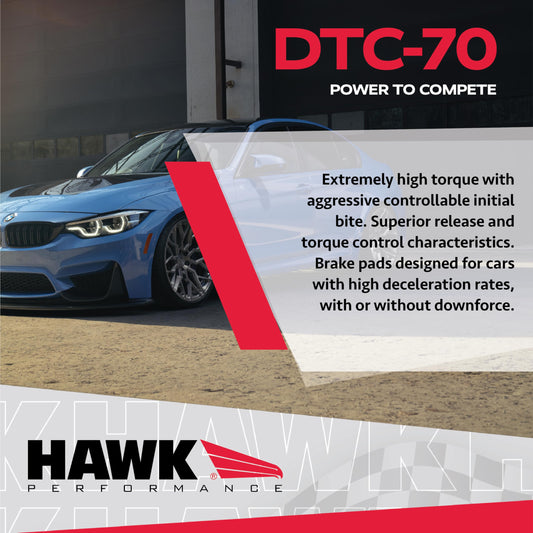 Hawk HB521U.800 Performance DTC-70 Motorsport Brake Pads
