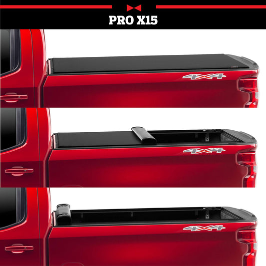 TRUXEDO 1430601 RealTruck TruXedo Pro X15 Soft Roll Up Truck Bed Tonneau Cover | 1430601 | Fits 2017-2024 Honda Ridgeline 5' 4" Bed (64")