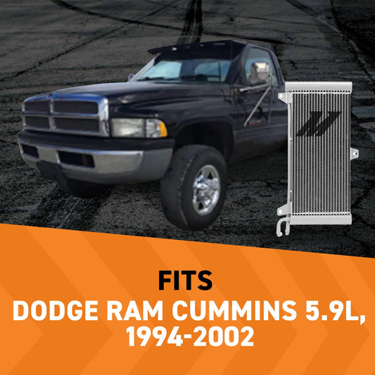 MISHIMOTO MMTC-RAM-94SL Mishimoto MMTC-RAM-94SL Transmission Cooler, Compatible with Dodge Ram Cummins 5.9L, 1994-2002, Silver
